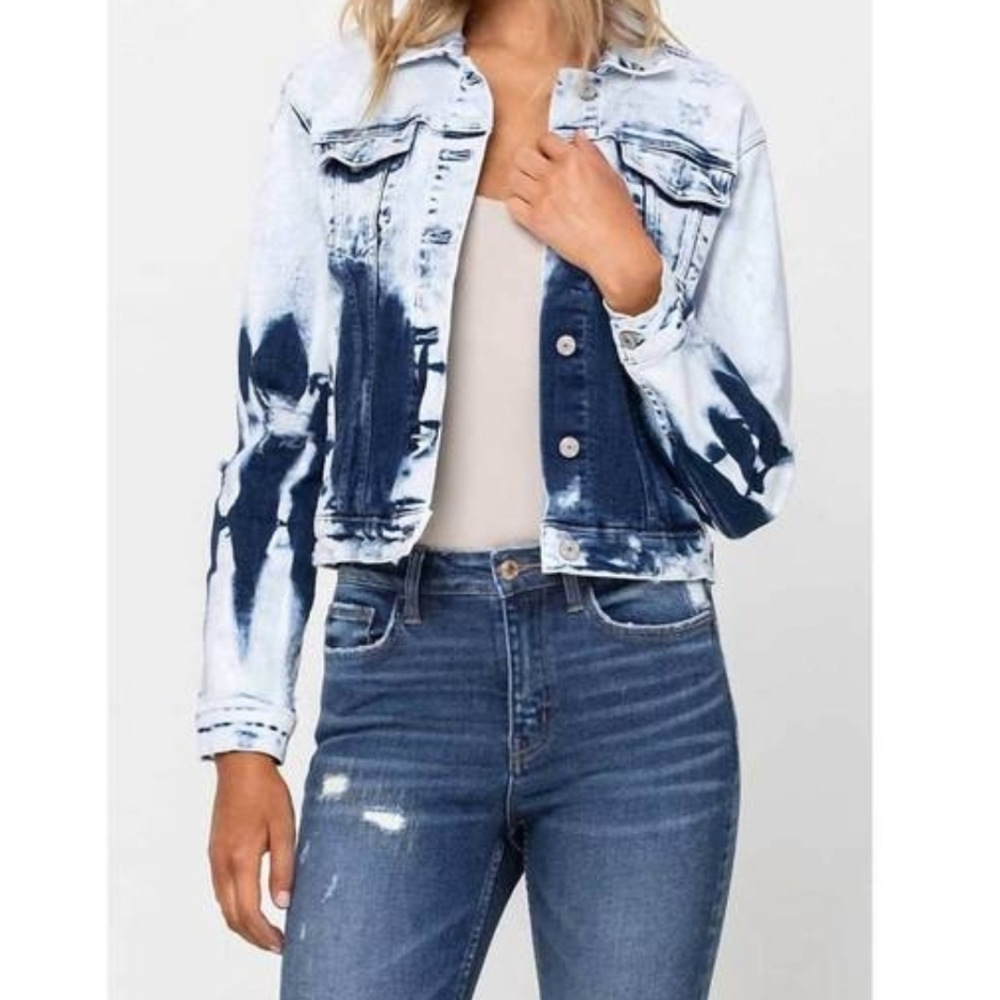 VERVET BY FLYING MONKEY Tie-Dye Denim Jacket